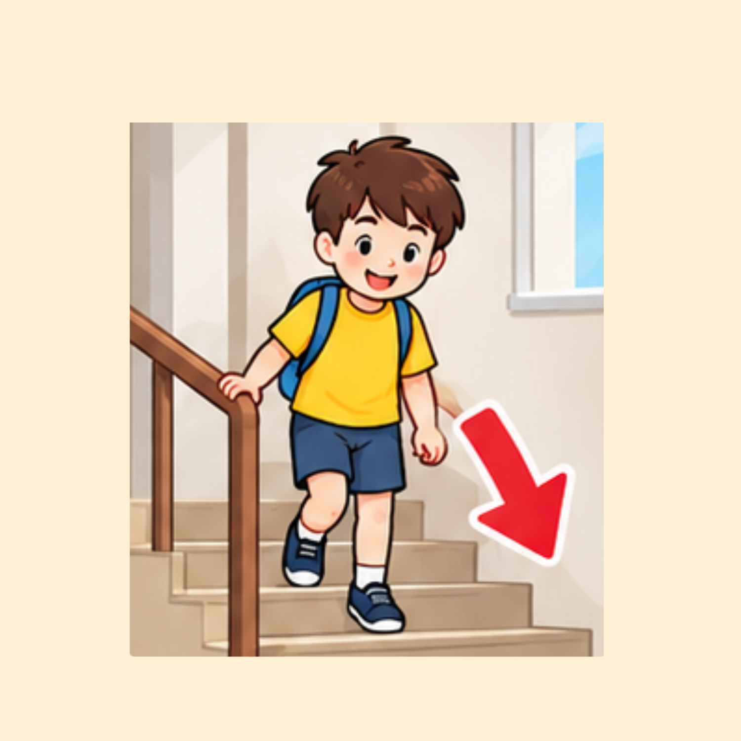 go downstairs